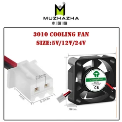 Peças de impressora 3d, ventilador 3010mm 30mm x 30x10mm 12v 5v 24v 2pin dc cooler pequeno ventilador de resfriamento faça você mesmo reprap para o hotend j-head