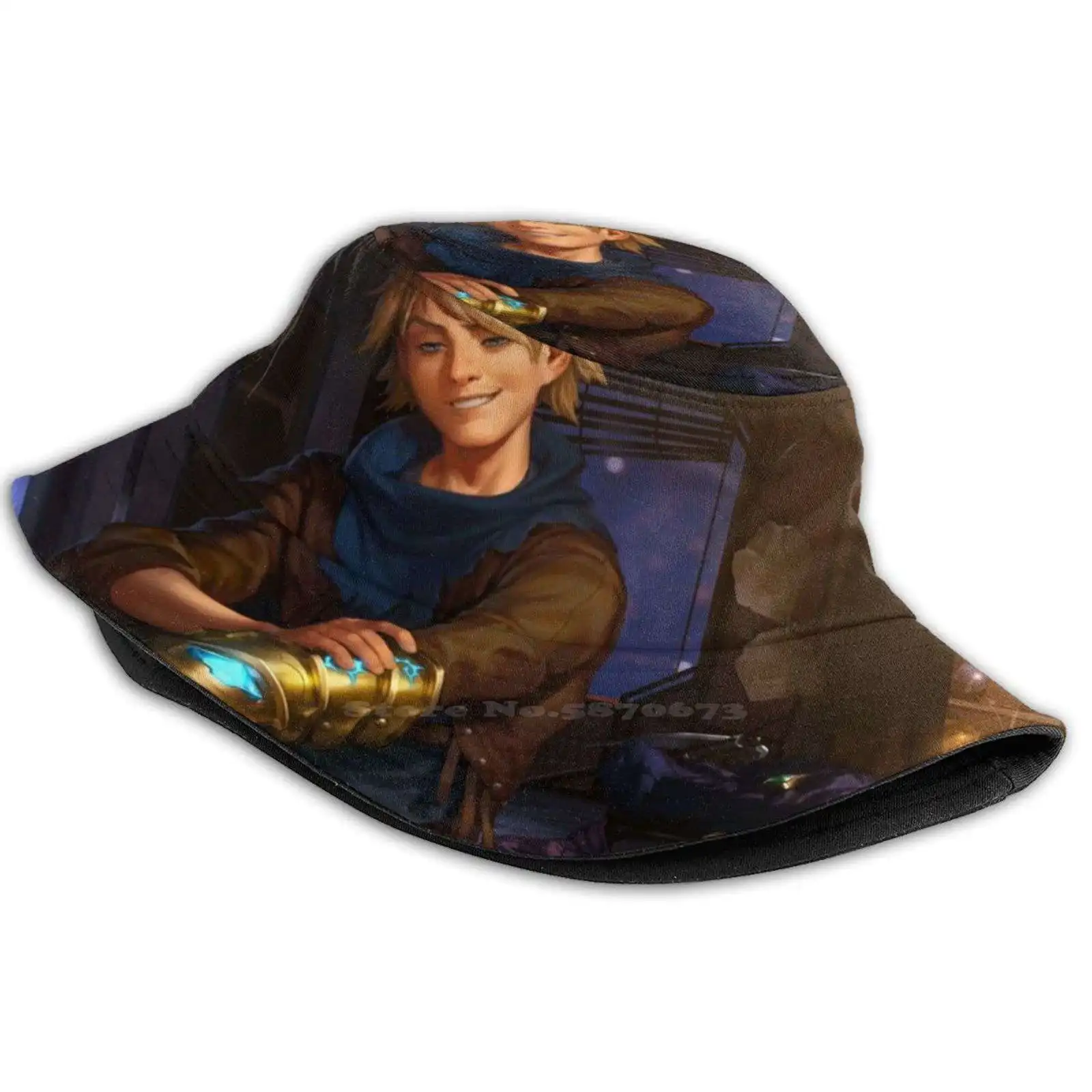 Ezreal Sun Hat Topi Fisherman Cap Bucket Hats Legends Of Runeterra Ezreal Explorer Hextech