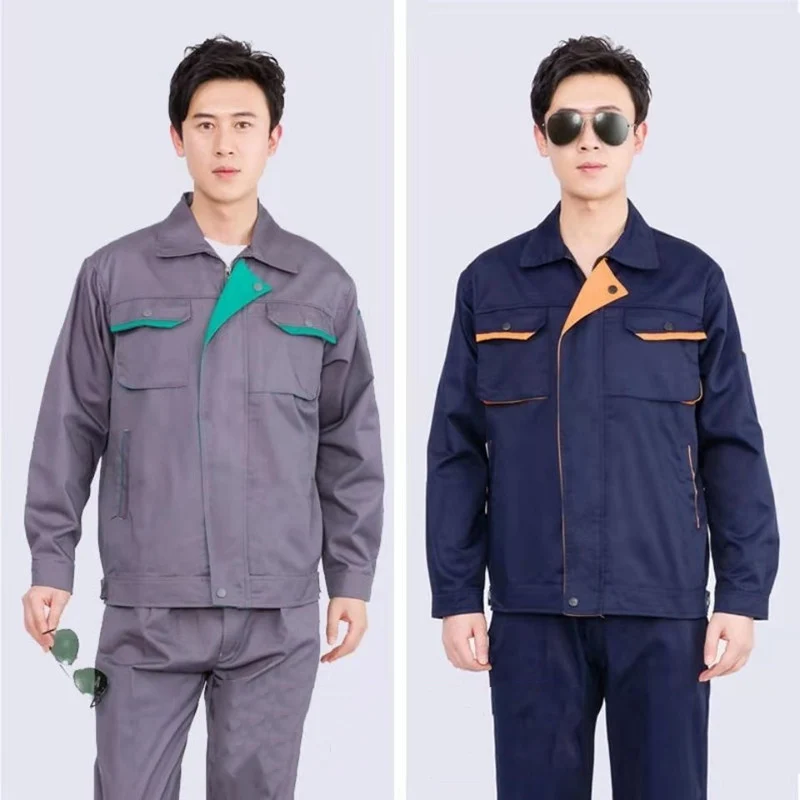 

2021spring Welding Suit Work Clothing Men Women Durable Uniform Auto Repair Workshop Construction Suit Mechanical Labor Coverall