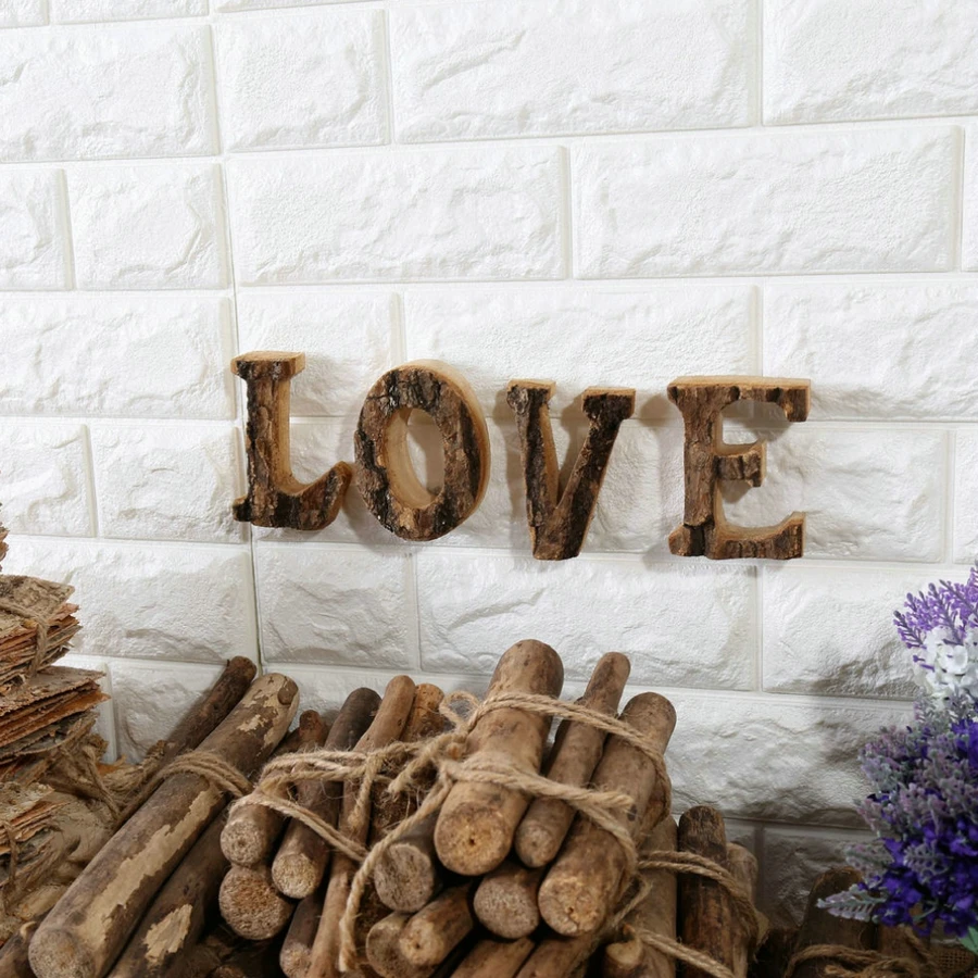 

26PCS/Set Wooden Letters Home Decor Alphabet DIY Home Bar Party Decoration Vintage Home Decoration