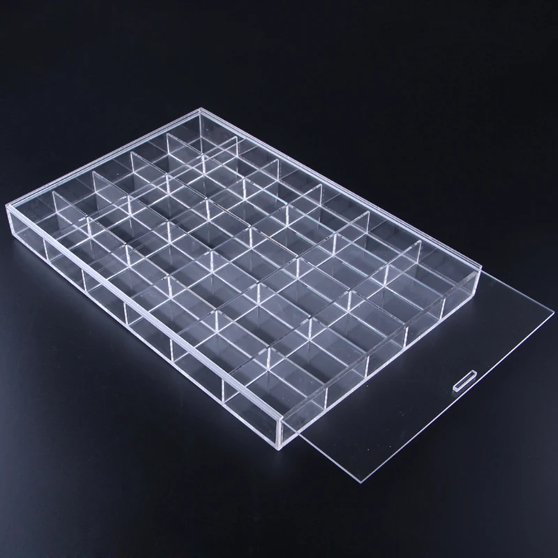 Clear Acrylic Tray with Lid Charm Jewelry Beads Collection Box Dustproof Organizer AccessorieDisplay Classified Storage Case