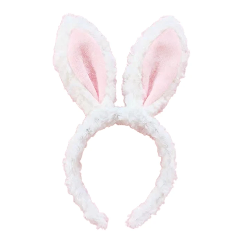 Bandeau en peluche oreilles de lapin, bande dessinée, cerceau pour cheveux, pâques, noël, accessoires Cosplay, thème, accessoires pour cheveux