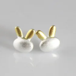 Real 925 Sterling Silver rabbit Earrings for Women Girls Gift Hot Fashion sterling-silver-jewelry Women Earrings
