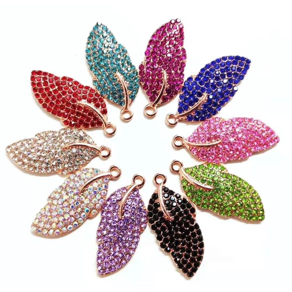 

10pcs leaf charms for women DIY jewelry accessories