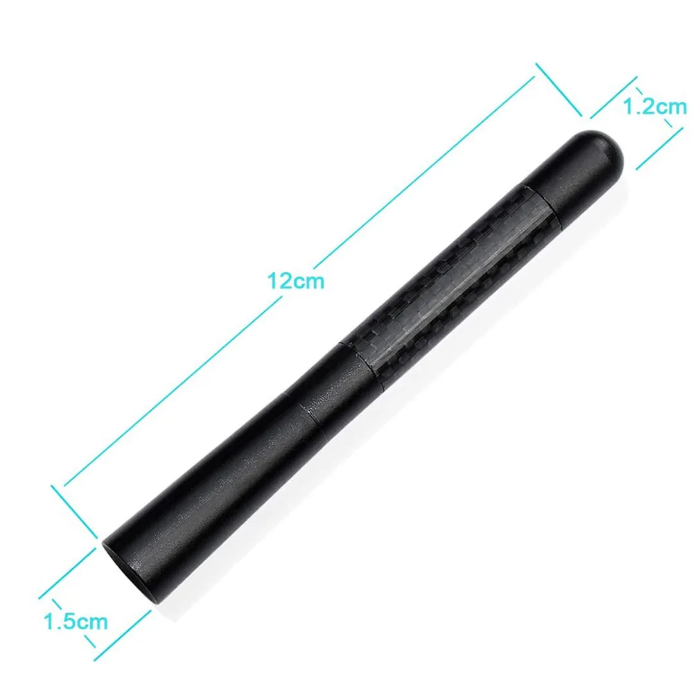 Eightwood Vehicle Mast Carbon Fiber Stubby Car Aerial Truck Antenna for FJ Cruiser Sienna Juke