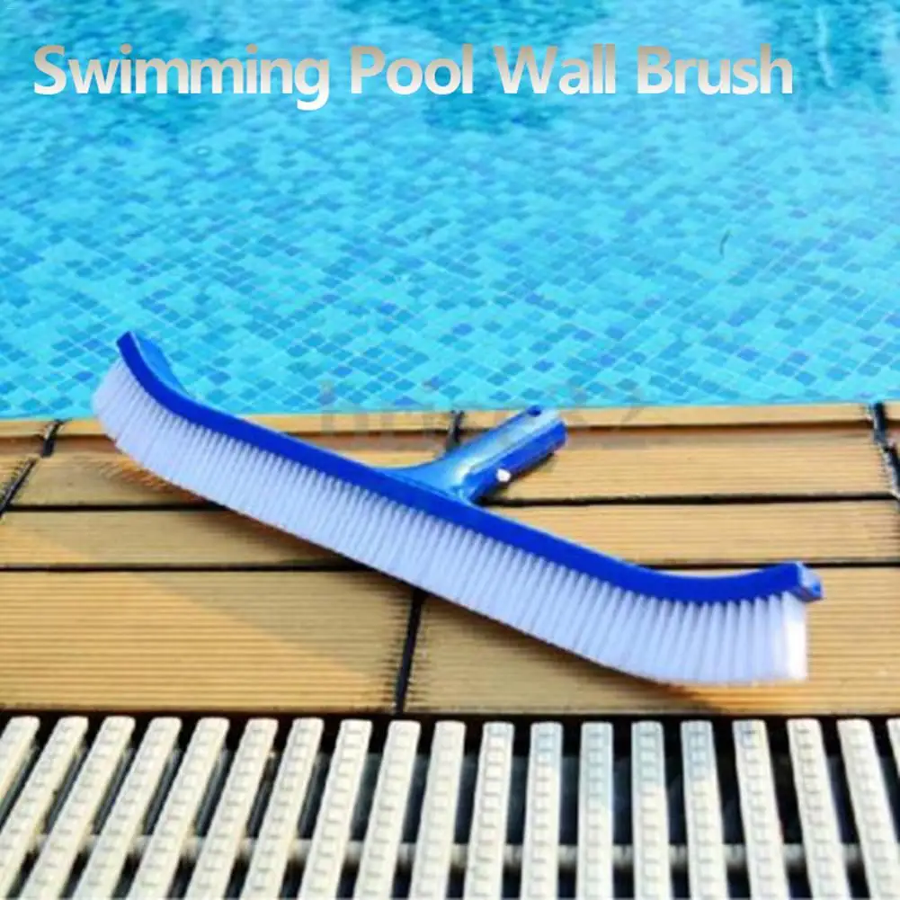 46cm Swimming Pool Brush Outdoor Durable Curved Pool Cleaner Vacuum Algae Cleaning Brush Head For Pool Cleaning Tools