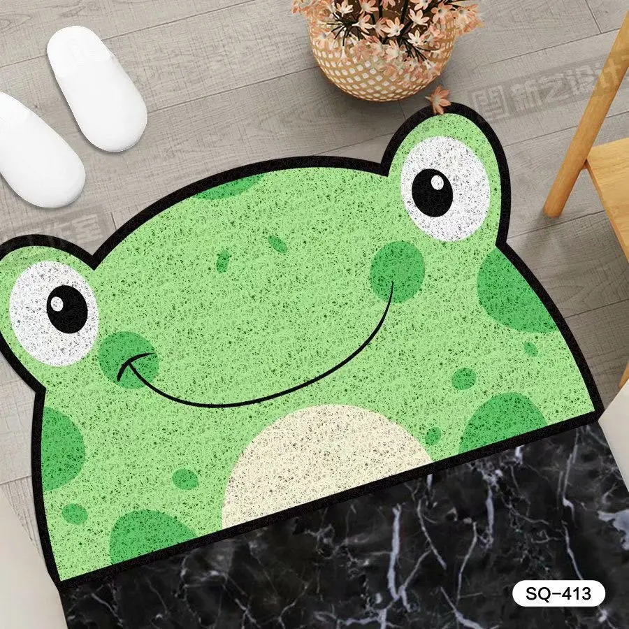 Cartoon Non-slip Doormat, Sand Scraping, Door Entrance, Welcome Mat, Hallway Bath Rug, Dust Removal Carpet, Wire Loop Footpad,