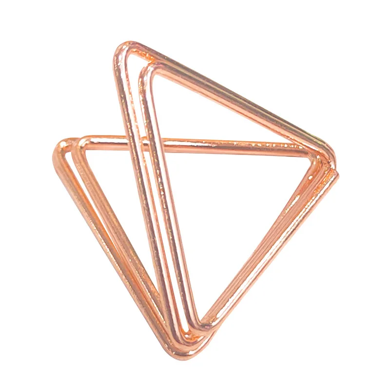 10pcs/pack Creative Stand Paper Clips Double layer Metal Photo Clip Gift Note Clamp For School, Party, Multifunctional
