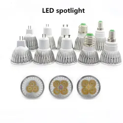 Wysokiej jakości żarówki LED 9W 12W 15W GU10 MR16 E14 E27 110V 220V bez ściemniania Reflektory LED Ciepły/zimny biały downlight LED