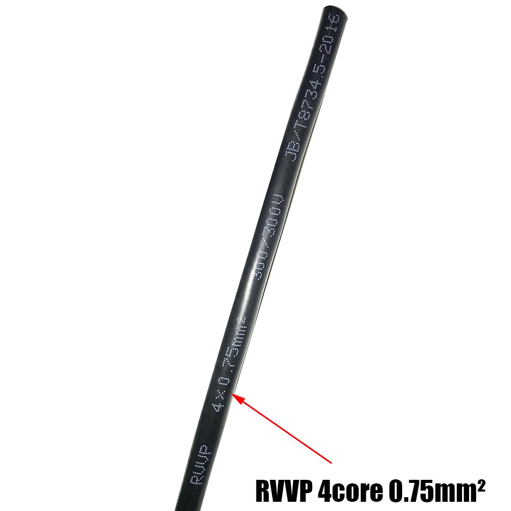 سلك RVVP الأصلي 2 متر من النحاس النقي RVVP4 كابل تحكم سلك محمي 4core /0.3/0.5/0.75/1/1.5/2.5MM2 سلك إشارة مربع