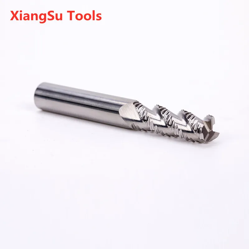 D4-D5-D6-D8mm 3Flutes Hrc55 Roughing Endmill CNC Cutter Alloy Tungsten Carbide Cutting  Milling Machine Tool For Aluminum use