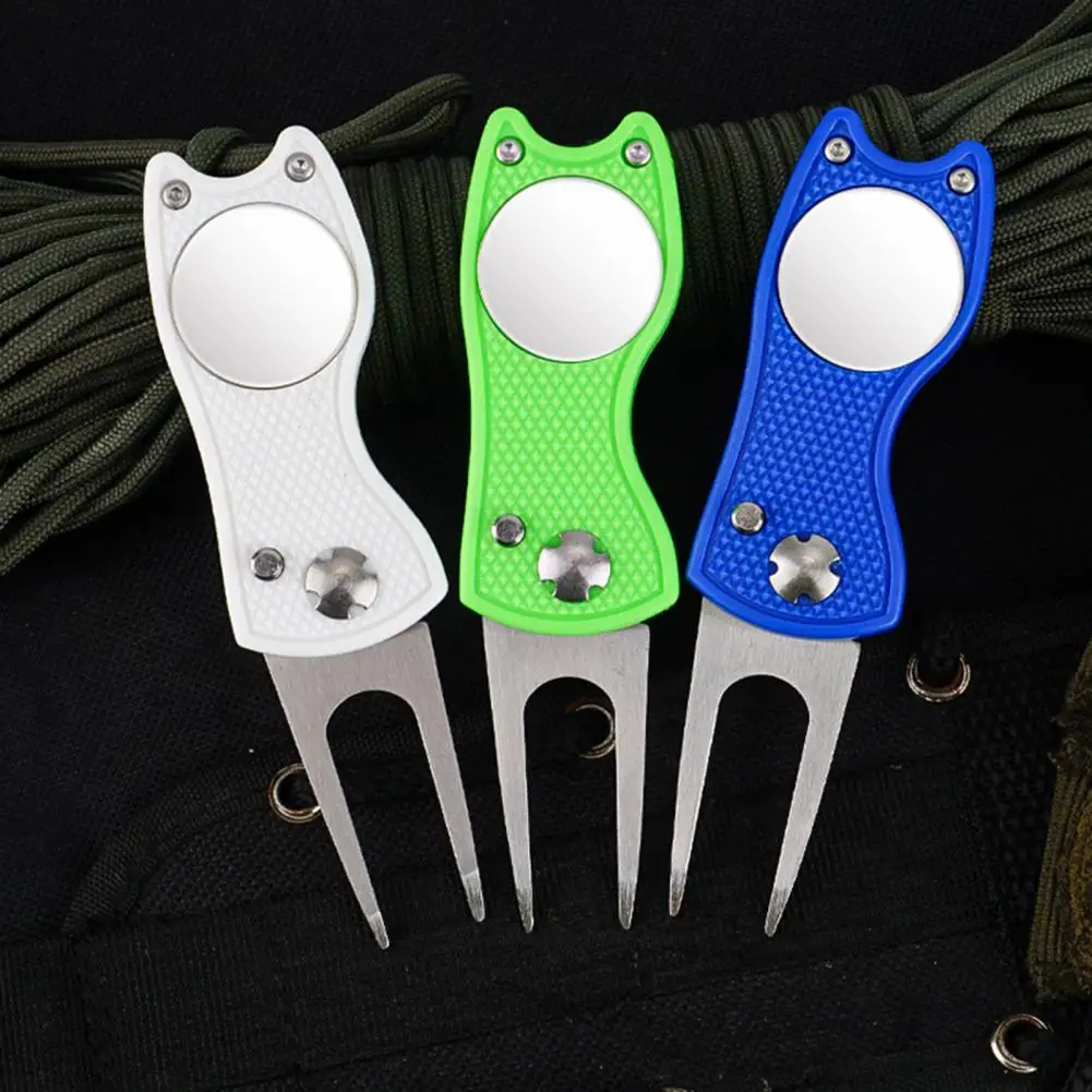 Magnetic Ball Marker Golf Divot Repair Tool Golf TrainingAids Pitch Alloy Divot Tool Metal Golf Pitch Fork Golf Acccessories