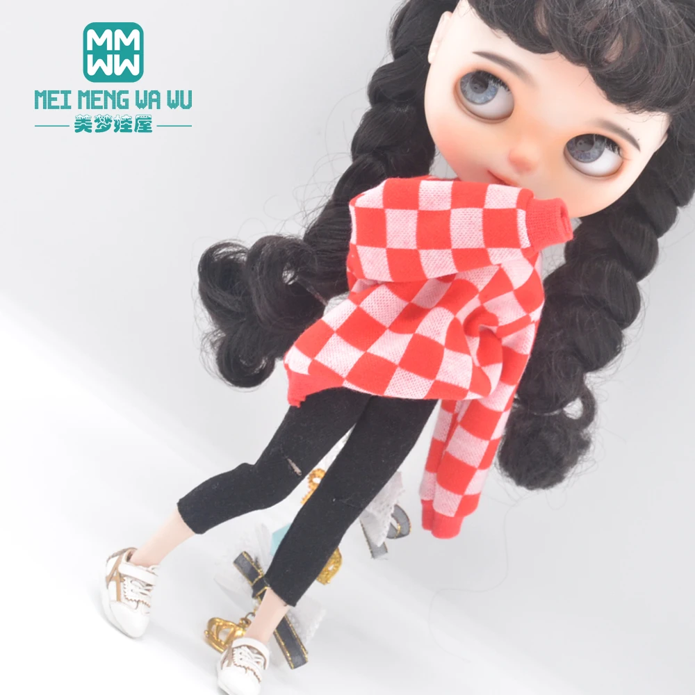 

Blyth Doll Clothes Azon OB22 OB24 Doll Fashion Loose Sweater, Tights Toy Gifts