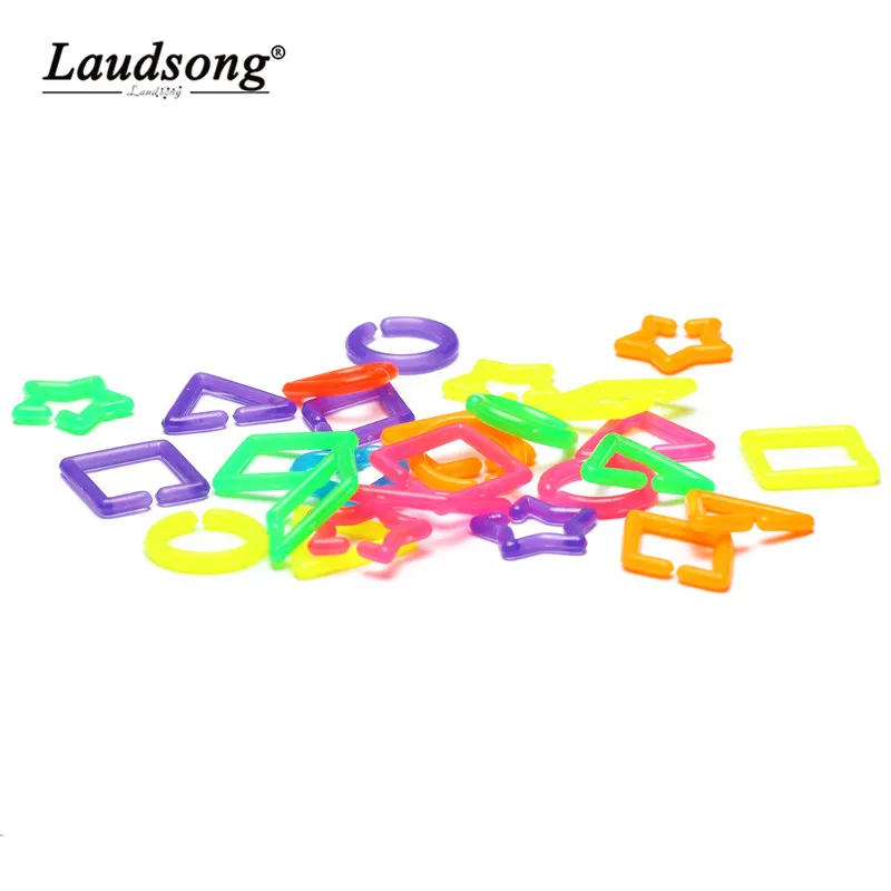 Acrylic Mix Connecting Link Chain Ring Hanging Circle Detachable Buckle Unisex Keyring Keychain Keyfob Plastic DIY Jewelry Make