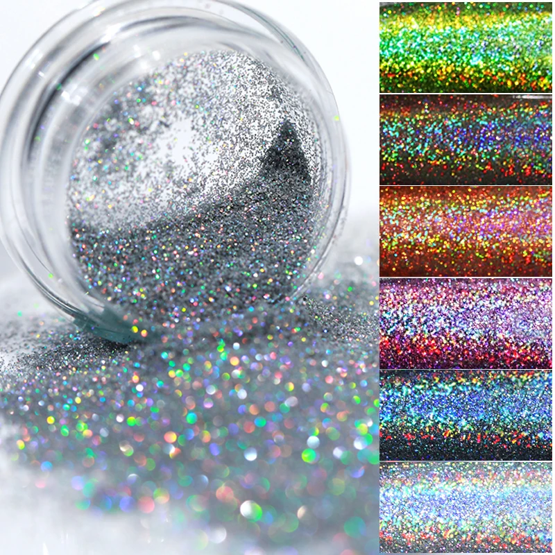 Laser/Mirror Metallic Glitter Iridescent Chrome Nail Powder Dust Sparkling Flakes Pigment DIY Shine Nail Art Supplies Decor