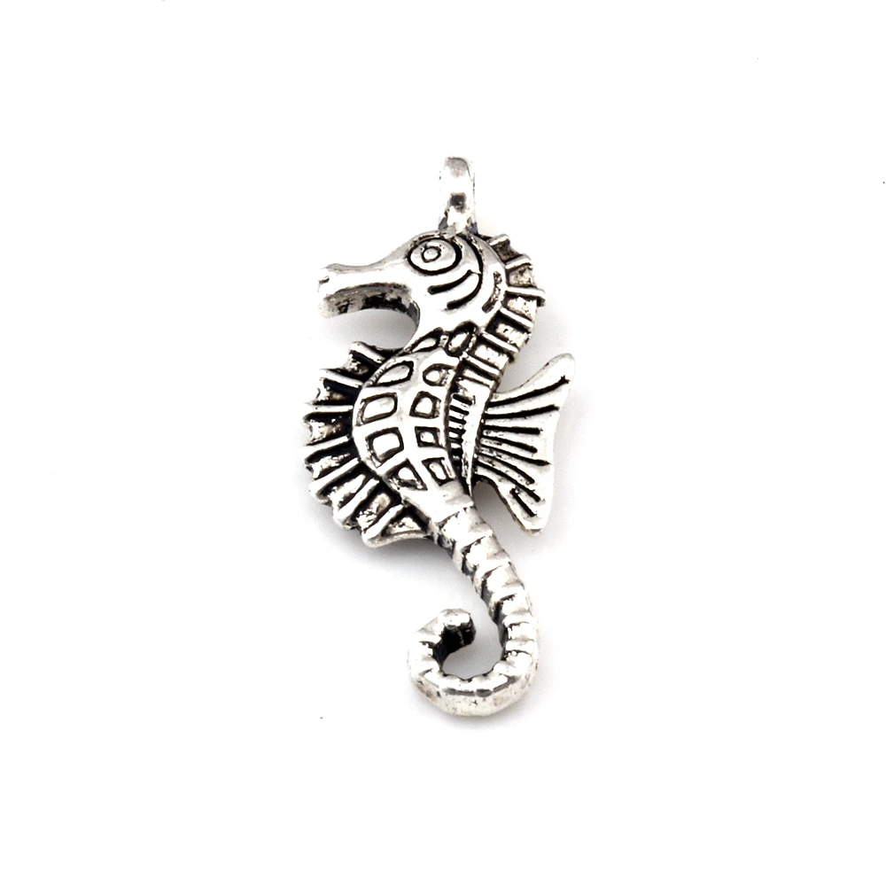 120Pcs Charms Hippocampus Seahorse 11.5x28mm Pendants DIY Making Handmade Finding Jewelry A-166