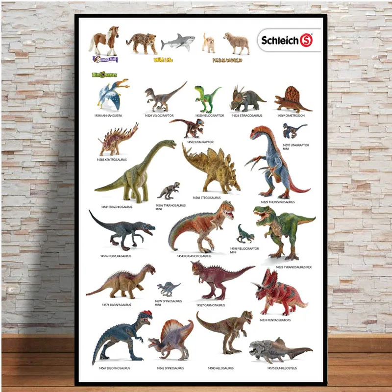 Modular Prints Wall Art Pictures Complete Evolutionary Dinosaur Tree Chart Nordic Poster Canvas Painting Living Room Home Decor