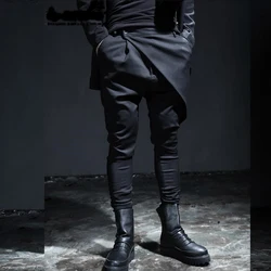 Men's pants spring and autumn design unique slim pants men's casual pants fashion repair pants large yamamoto fashion