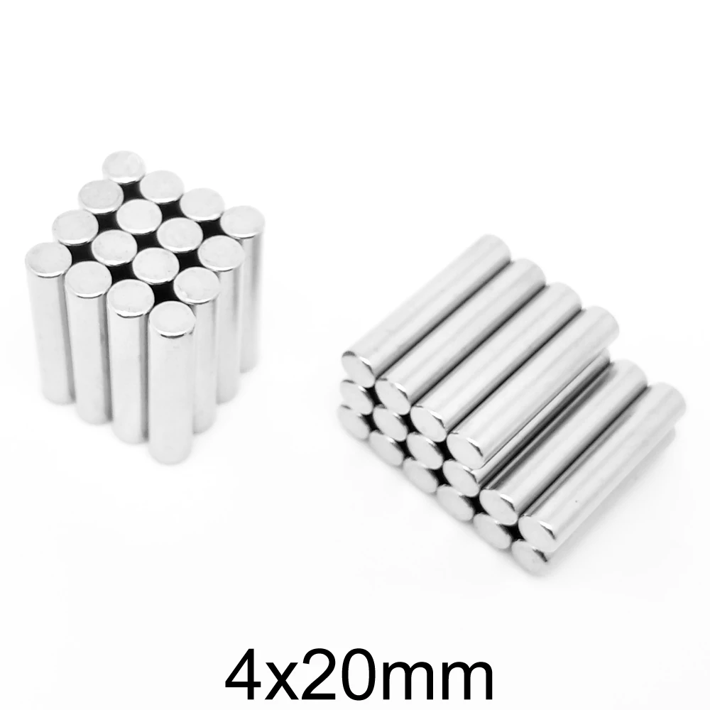 

10~250pcs 4x20 mm Powerful Magnets 4mmx20mm Permanent Small Round Magnet 4x20mm Fridge Neodymium Magnet Strong 4*20 mm