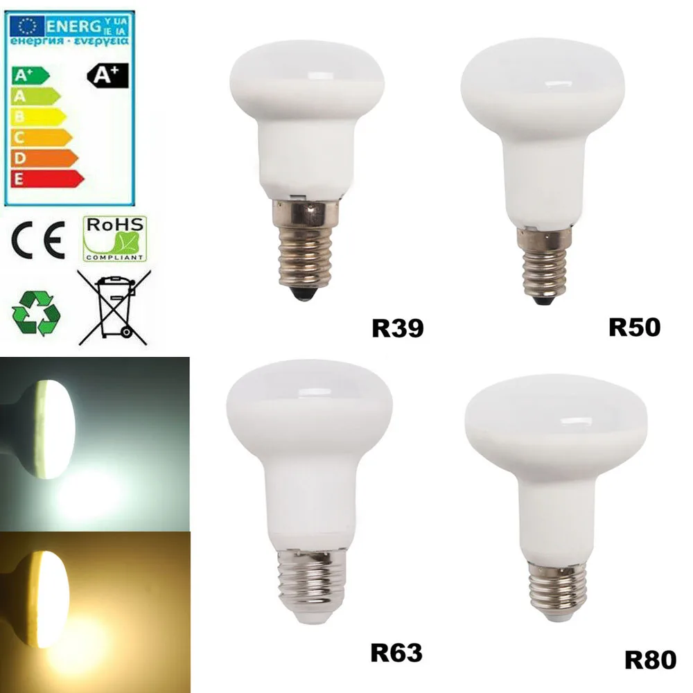 

220V Led Bulb E27 E14 Mushroom Type Dimmable R39 R50 R63 R80 Bombillas Lamp Spotlight Light 3W 5W 9W Lampada Saving Energy