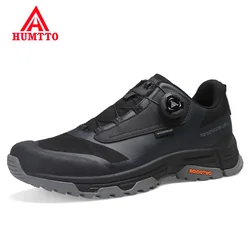 HUMTTO-zapatos de senderismo impermeables para hombre, zapatillas de seguridad de montaña, Botas de senderismo para acampar, calzado táctico de deporte de escalada