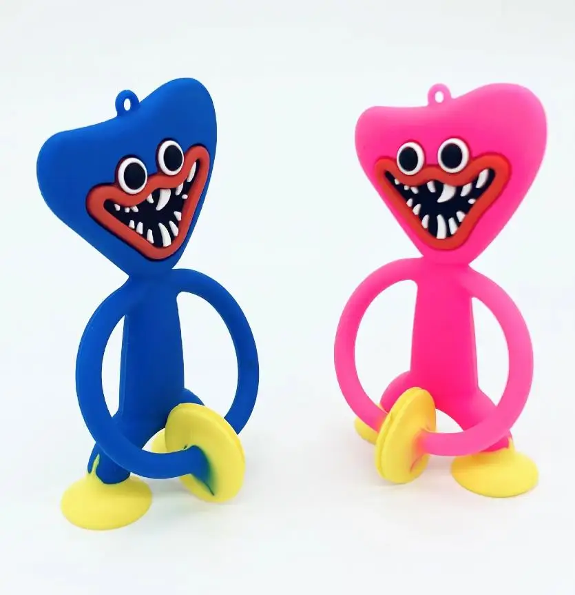 Scary Funny Pendant Keychian Party Favors Decompression Sucker Toy Silicone Stress Relief Sausage Strange Dolls 50pcs/Lot