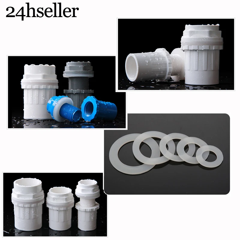 1Pc 20/25/32/40/50mm PVC Rohr Anschlüsse Verdicken Fisch Tank Rohr Entwässerung stecker Garten Ablauf UPVC Rohr Adapter