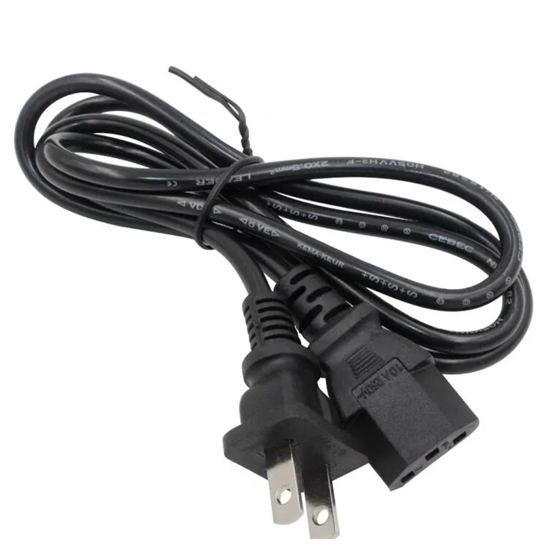 Universal 2-prong AC power cord cable lead EU US to IEC 320 C13 for Laptop Charger Power Cords 1.2M