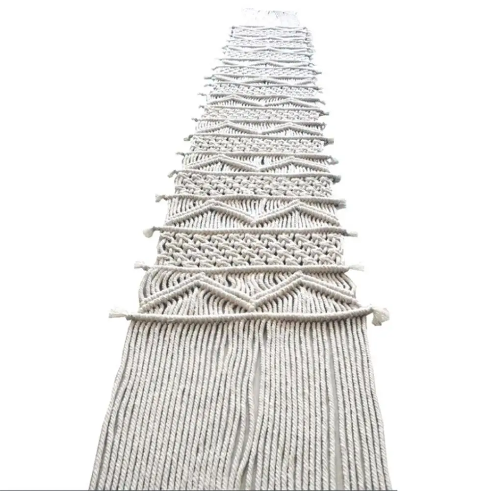 Corredor de mesa boêmio mesa artesanal cama tapeçaria mão-tecido macrame corredor de mesa com borlas festa de casamento decoração de casa