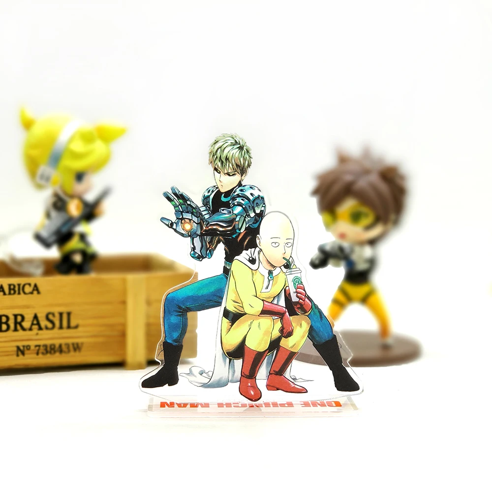 ONE PUNCH MAN Saitama Genos acrylic stand figure model plate holder cake topper anime cool