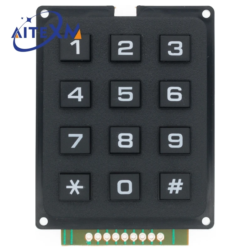 3*4 4*4 Matrix Switch Keyboard Keypad Array Module ABS Plastic Keys 4x4 3x4 12 16 Key Button Membrane Switch DIY Kit for Arduino