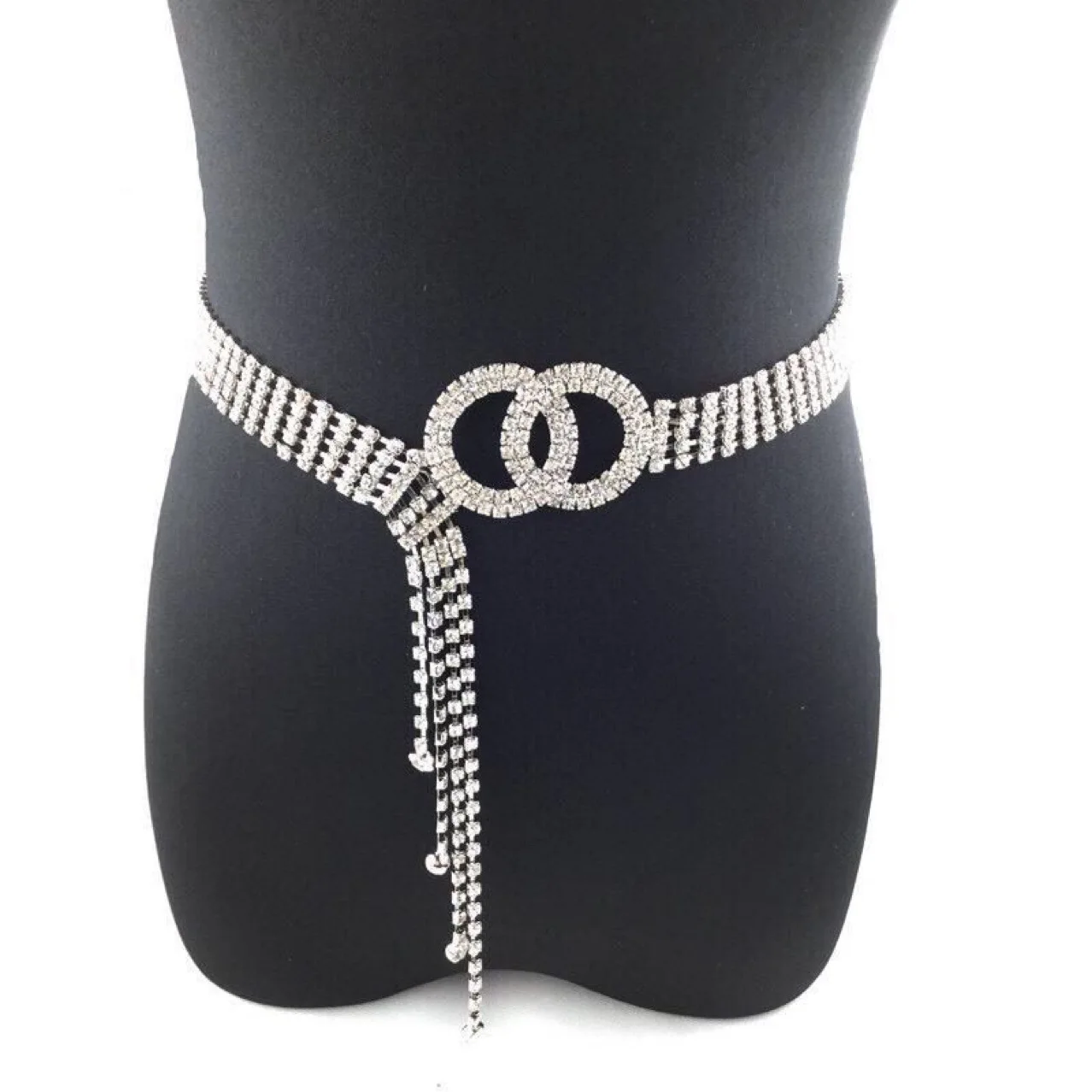 New Water Diamond Belt Women\'s Belt Set Crystal Diamond Waist Chain Luxury Fashion High-end Women\'s Dress Wedding Decoration