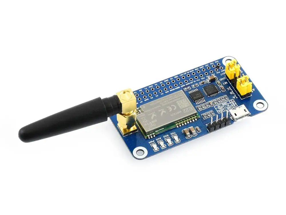 Waveshare SX1268 LoRa HAT for Raspberry Pi, Spread Spectrum Modulation, 433MHz Frequency Band for Raspberry Pi 5/4B/3B/Pi Zero