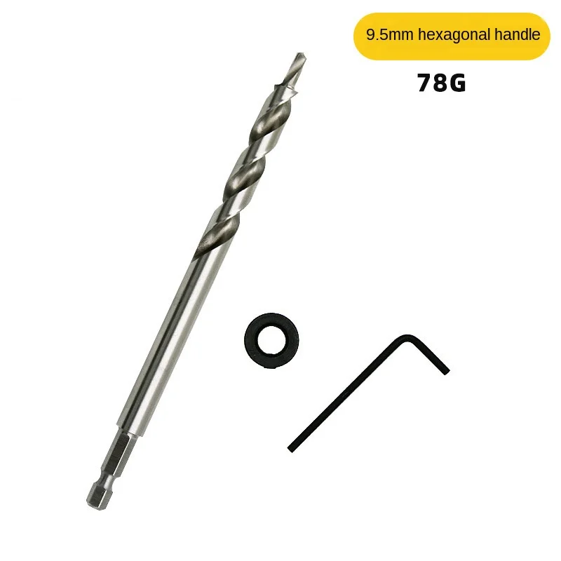 1/4 "Twist Bits เฉียงด้วย Collar และชุดประแจมือสำหรับ Kreg Pocket Hole เจาะ Jig ท่องเที่ยว9มม.9.5มม.อุปกรณ์ทำมือ