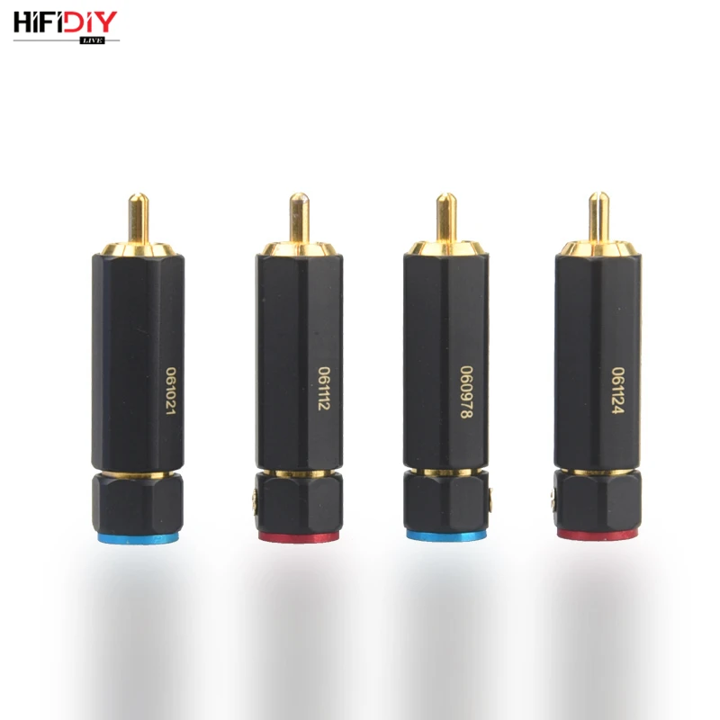HIFIDIY LIVE 4PCS/Set Audio Signal input RCA Plug cable wire Gold Plated amplifier front stage DIY speaker Stereo Headset repair