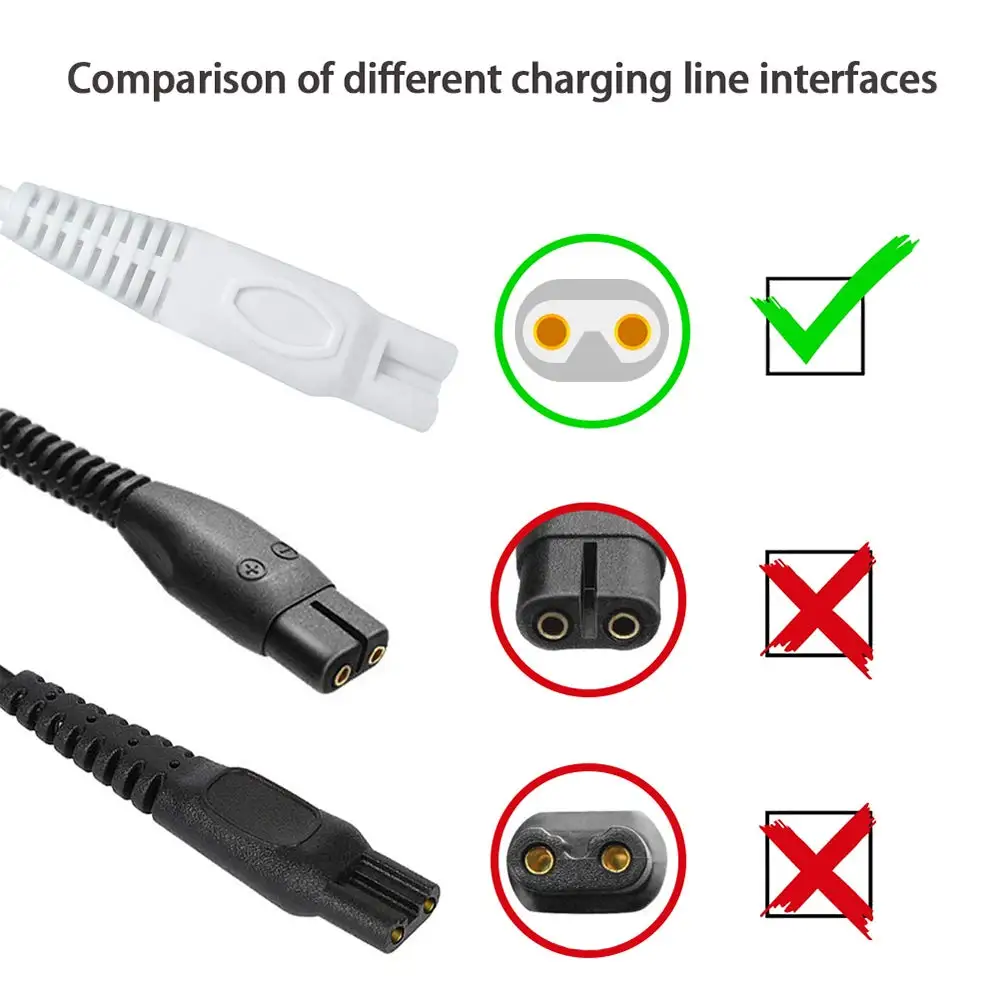 Elektrische Scheerapparaat Charger Dames Scheerapparaat Usb Wit Oplaadkabel Vrouwen Elektrische Trimmer Power Kabel Scheren Machine Adapter