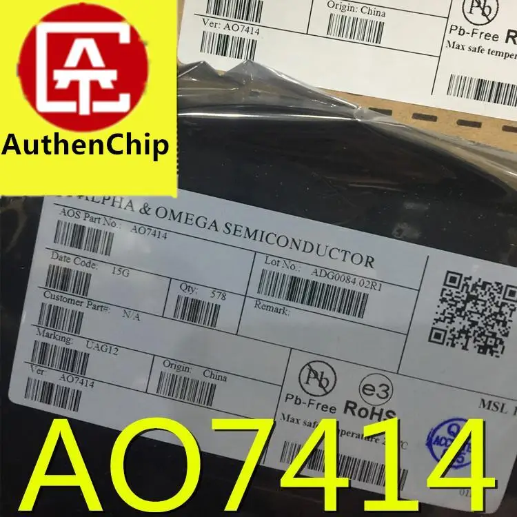 10 Buah 100% Asli Baru Dalam Stok AO7414 SMD SOT-323 N-channel MOS Efek Medan Transistor AOS