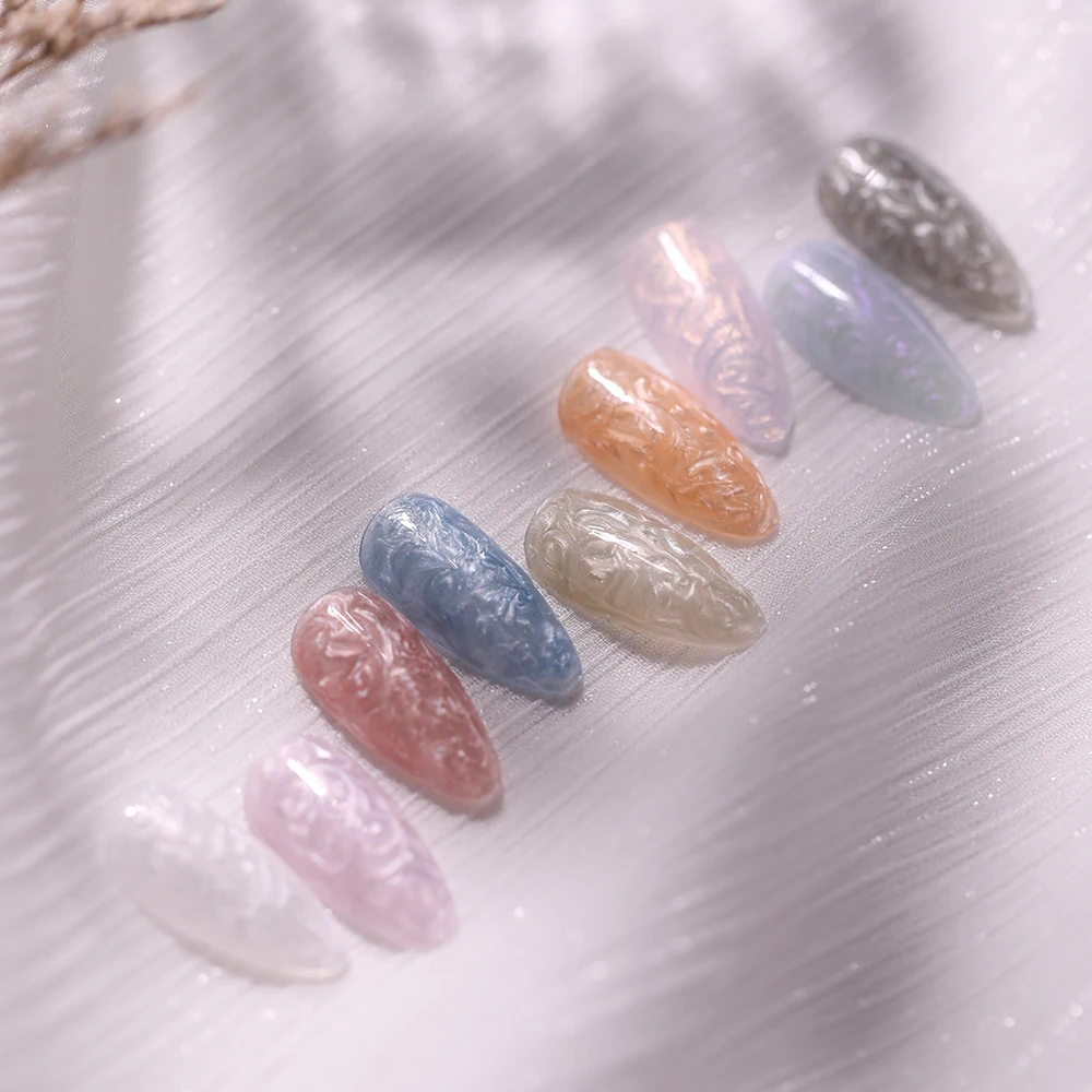 Vendeeni 9 Farben Perlmutt-Muschel-Faden Gel-Nagellack UV Soak-Off Gel-Lack DIY Muschel-Faden-Muster Gel-Lack für Maniküre – Detail 7