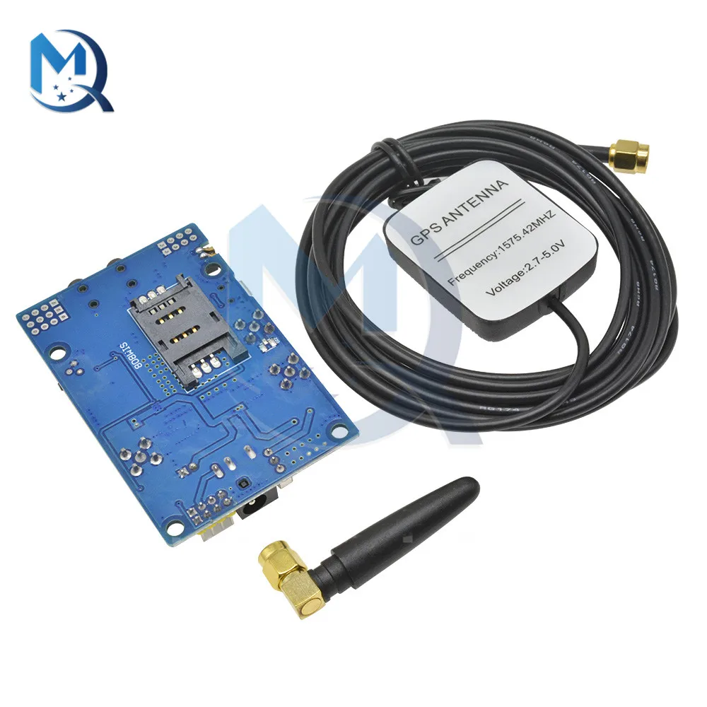 SIM808 Moudle with Antenna 5-26V DC044 interface GSM GPRS GPS Development Bureau SMAW/ GPS Antenna for Arduino