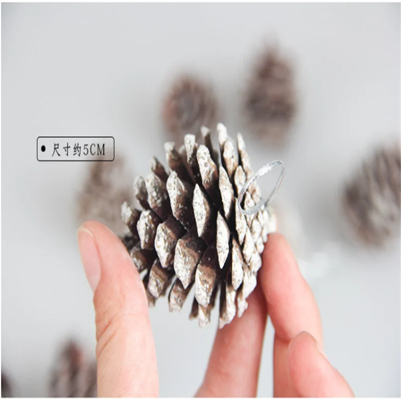 Christmas Decorations Pine Nuts Christmas Tree Decorations Pine Nut Pendants Natural Pine Nuts Dyed White Paint