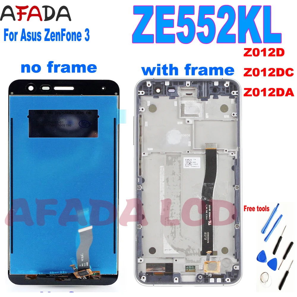 

5.5" For Asus ZenFone 3 ZE552KL Z012D Z012DE LCD Display Touch Screen Digitizer Assembly Z012DC Z012DA LCD Display