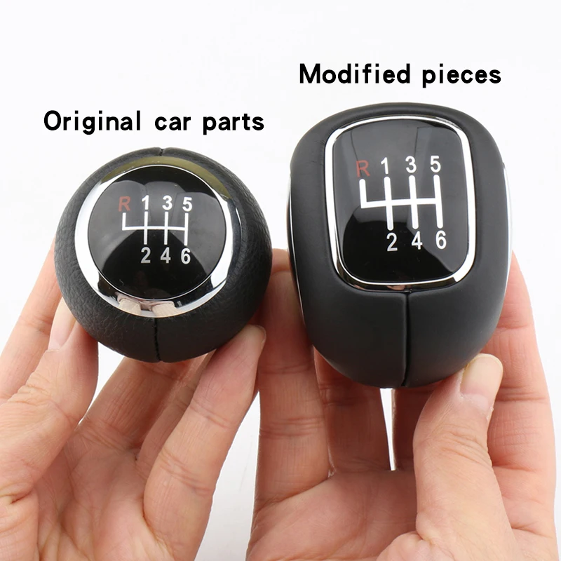 Manija de caja de cambios para toyota, palanca de cambios de cuero modificado, perilla de cambio, transmisión manual de 6 velocidades, para Camry