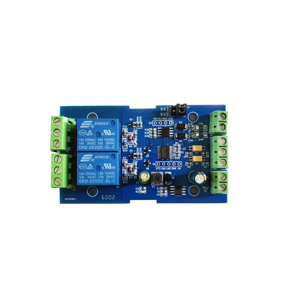 7-24V Modbus RTU Protocol 2 4 Channel Relay Module Onboard 5V 10A/250V AC DC Relay RS485 Communication TTL UART Interface