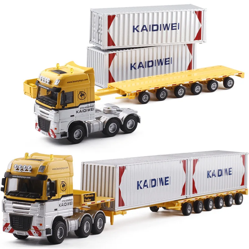 1:50 high-quality alloy Heavy transport vehicle car model,exquisite container transport vehicle toy,wholesale sales