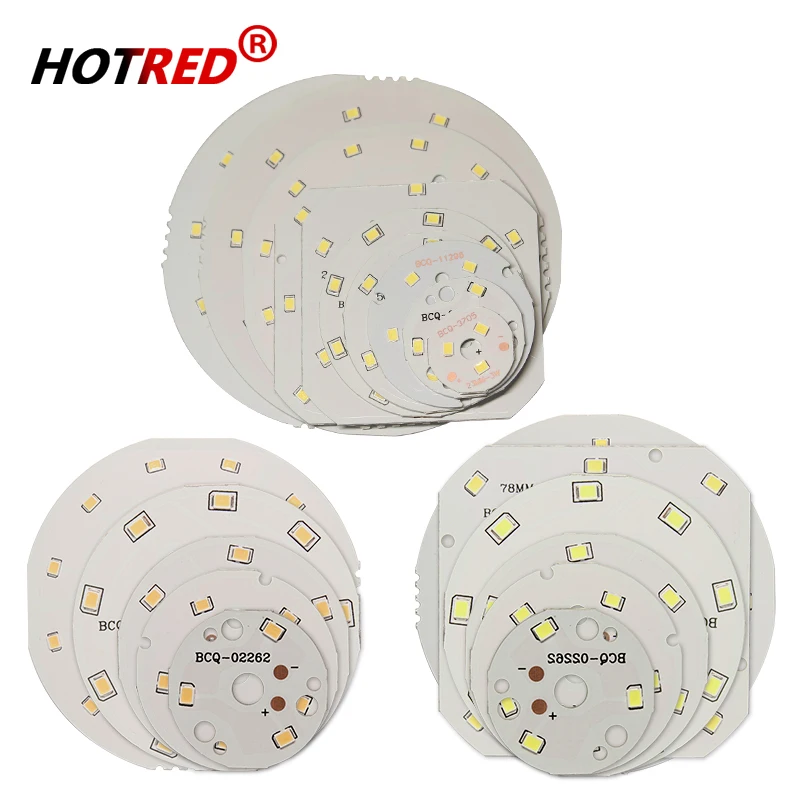 10pcs 3W 5W 7W 9W 12W 15W 18W 24W 2835 SMD PCB Led Lamp Panel SMD2835 High Brightness Light Board For Ceiling Light Down Light