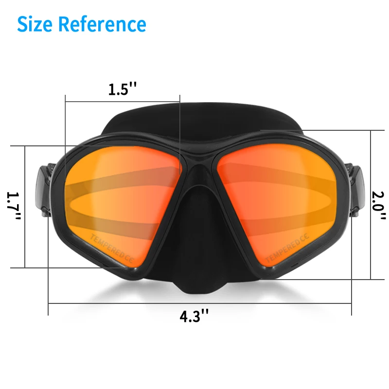 Low Volume Professional Scuba Diving Masks Snorkeling Set Adult Silicone Skirt Anti-Fog Goggles Glasses Swimming Pool Equipment