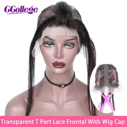 Transparent Lace Closure Only Human Hair 13x1 6x1 T Part Straight Lace Frontal Closure Only Brazilian Lace Front Human Hair