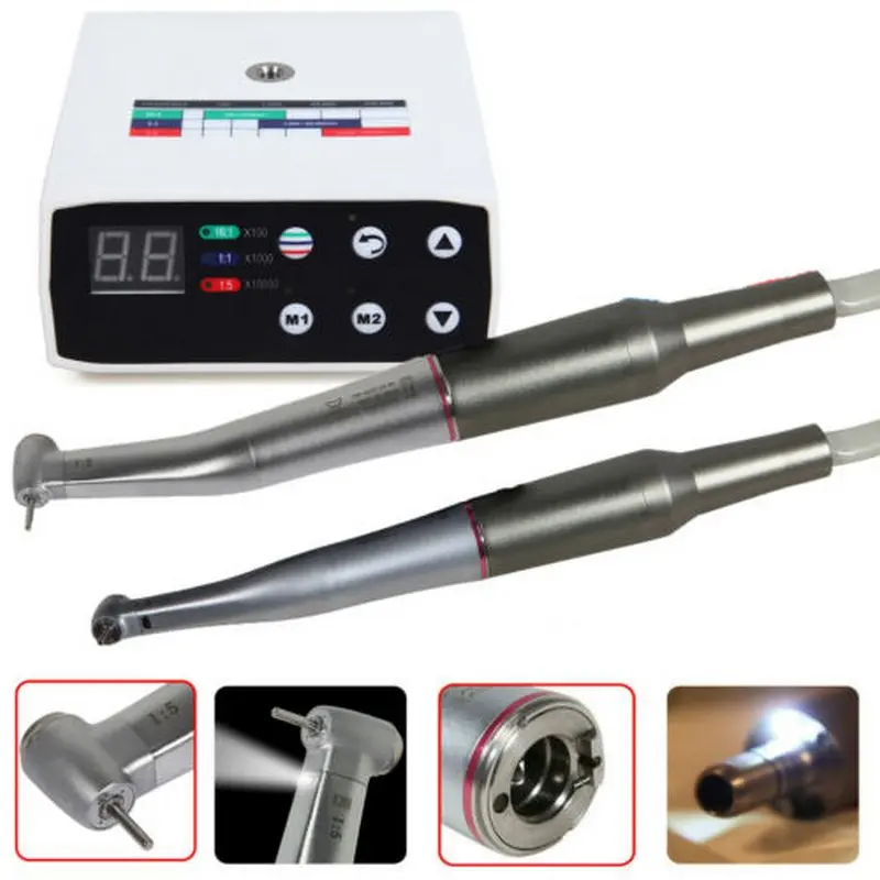 Dental LED Brushless Electric Micro Motor / 1:5 Fiber Optic Increasing Handpiece