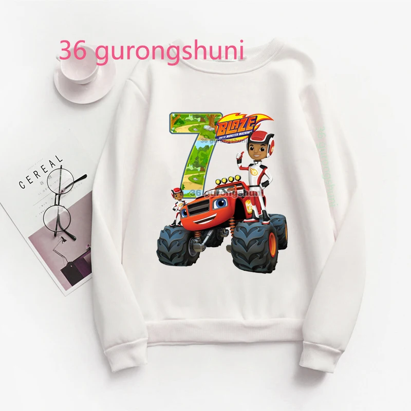 Children Baby Boy Hoodies Kids Clothes girl Boys Clothing Girls Sweatshirts Blaze And The Monster Machines Anime Winter Hoodie