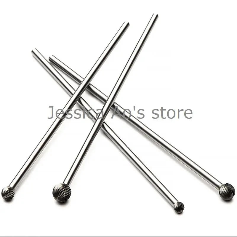 6-16mm 150/200mm Long Shank CNC Metal Milling Cutters Tungsten Steel Grinding Head Carbide Rotary File Carbide Burrs